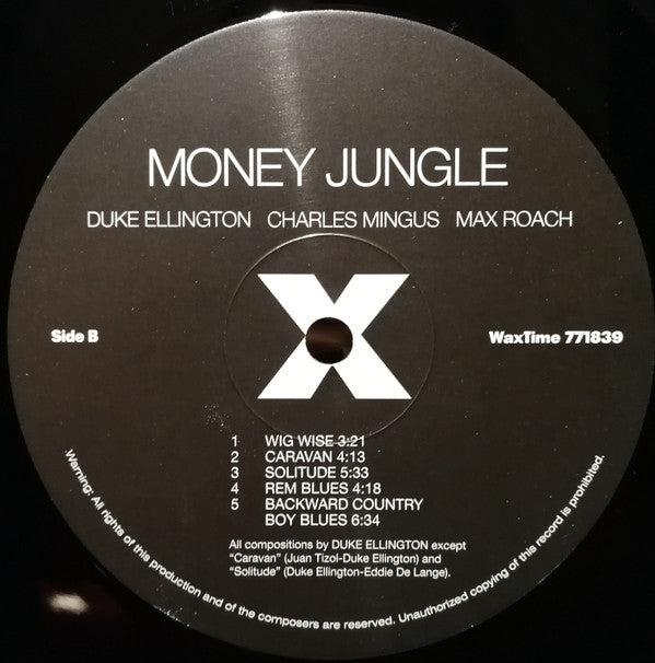 Duke Ellington • Charles Mingus • Max Roach : Money Jungle (LP,Album,Reissue,Stereo,Remastered,Limited Edition)