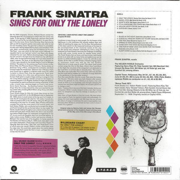 Frank Sinatra : Frank Sinatra Sings For Only The Lonely (LP,Album,Reissue,Repress)