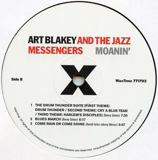 Art Blakey & The Jazz Messengers : Moanin' (LP,Album,Stereo,Limited Edition,Reissue,Remastered)