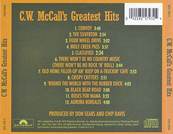 C.W. McCall : C.W. McCall's Greatest Hits (CD, Comp, RE, RM)