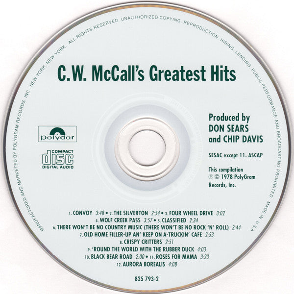 C.W. McCall : C.W. McCall's Greatest Hits (CD, Comp, RE, RM)