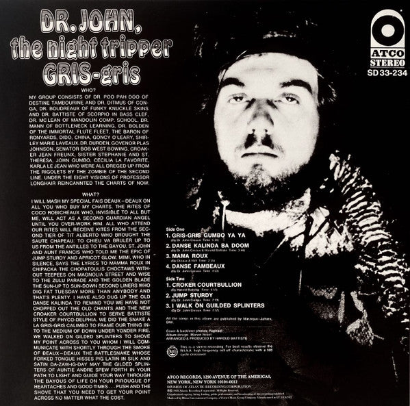 Dr. John, The Night Tripper : Gris-Gris (LP, Album, RE)