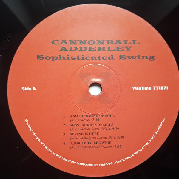 Cannonball Adderley : Sophisticated Swing (LP,Album,Limited Edition,Reissue,Remastered)