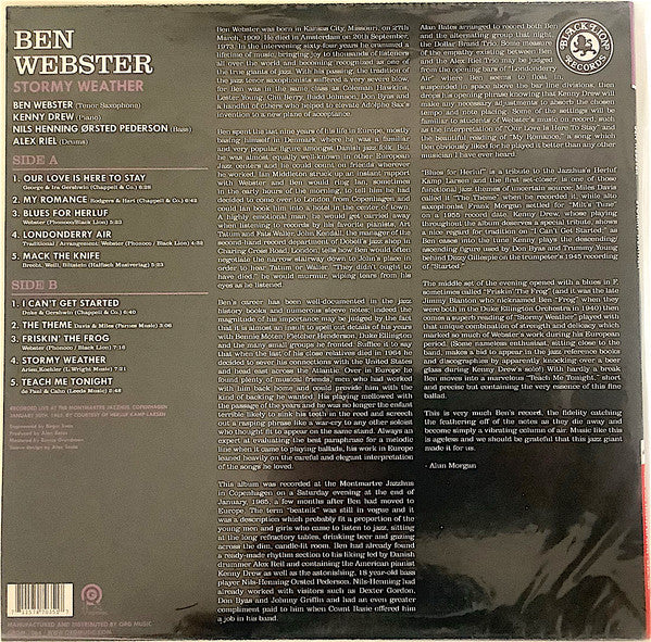 Ben Webster : Stormy Weather (LP, Comp, RE, 180)