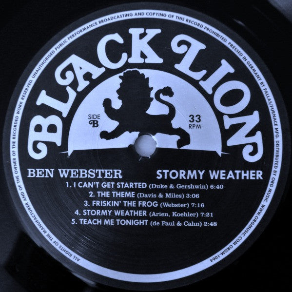 Ben Webster : Stormy Weather (LP, Comp, RE, 180)