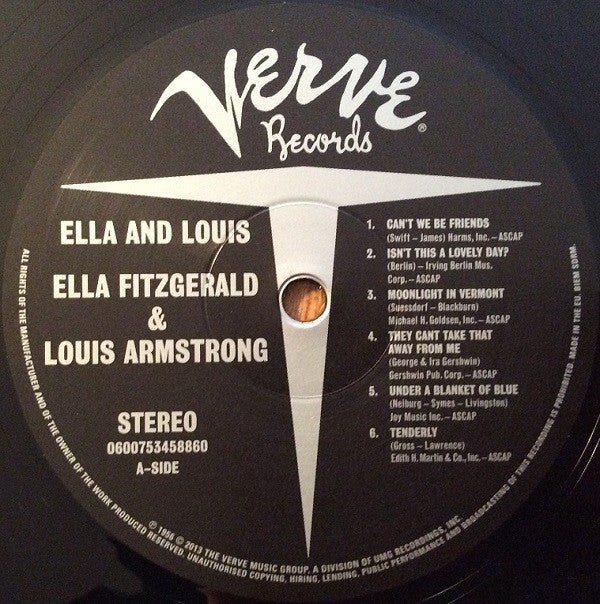 Ella Fitzgerald & Louis Armstrong : Ella And Louis (LP,Album,Reissue,Remastered)