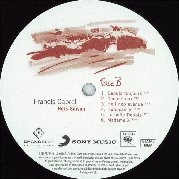 Francis Cabrel : Hors-Saison (LP,Album)