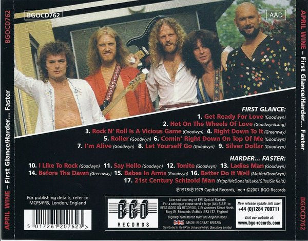 April Wine : First Glance / Harder... Faster (CD, Comp, RM)