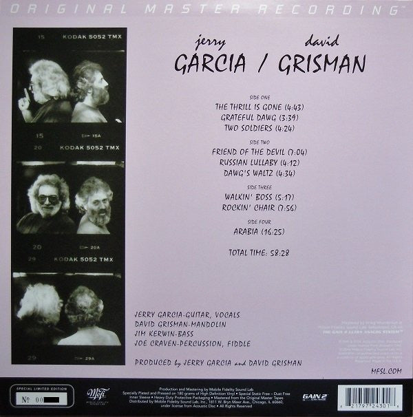 Jerry Garcia / David Grisman : Jerry Garcia / David Grisman (LP,Album,Limited Edition,Numbered,Reissue)