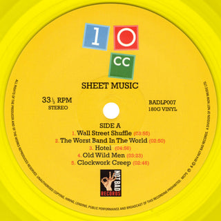 10cc : Sheet Music (LP, Album, RE, Yel)