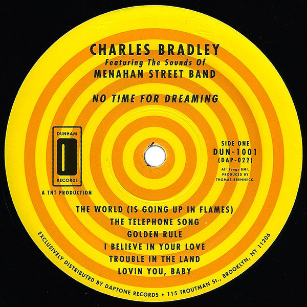 Charles Bradley Featuring The Sounds Of Menahan Street Band : No Time For Dreaming (LP, Album, RE)