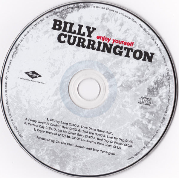 Billy Currington : Enjoy Yourself (CD, Album)