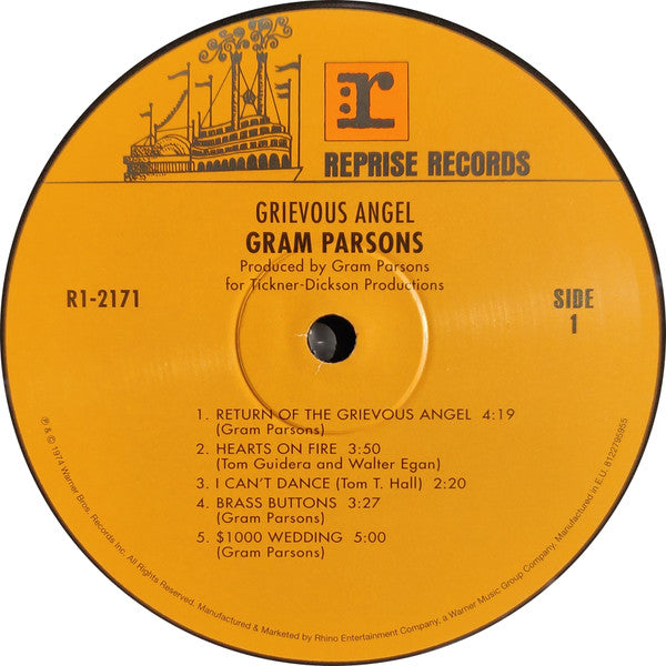 Gram Parsons : Grievous Angel (LP,Album,Reissue,Remastered)