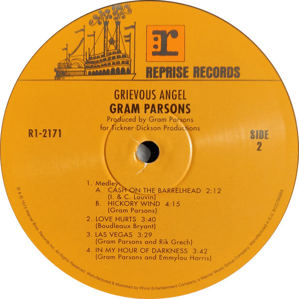 Gram Parsons : Grievous Angel (LP,Album,Reissue,Remastered)