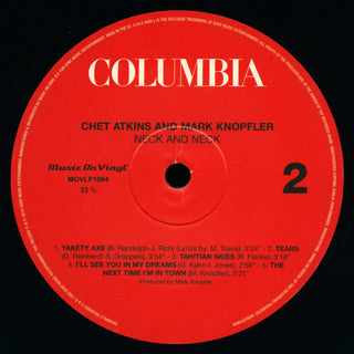 Chet Atkins And Mark Knopfler : Neck And Neck (LP,Album,Reissue)