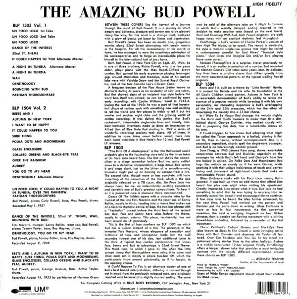 Bud Powell : The Amazing Bud Powell, Volume 1 (LP,Album,Reissue,Remastered,Mono)