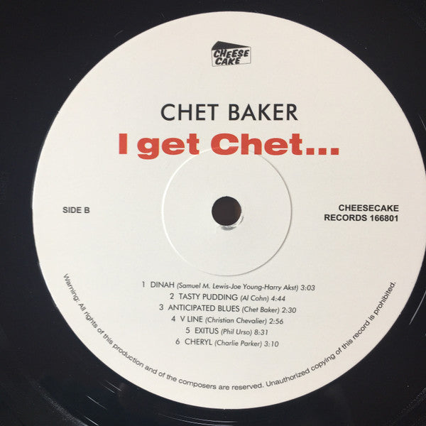 Chet Baker With Bobby Jaspar : I Get Chet (LP, Album, Ltd, RE, 180)