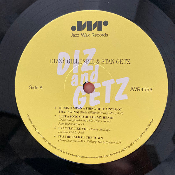 Dizzy Gillespie And Stan Getz : Diz And Getz (LP,Album,Reissue)