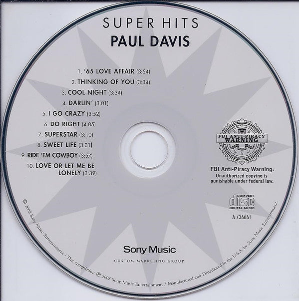 Paul Davis (3) : Super Hits (CD, Comp)