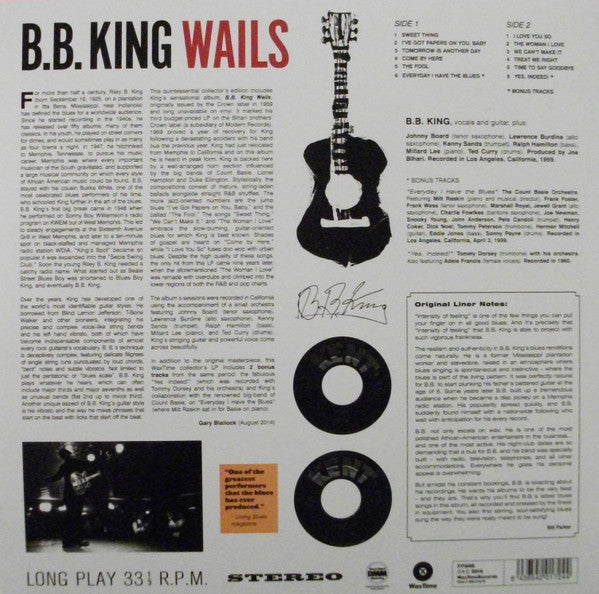 B.B. King Orchestra : B.B. King Wails (LP,Album,Reissue,Stereo)