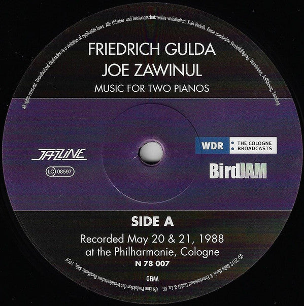 Friedrich Gulda, Joe Zawinul : Music For Two Pianos (LP)