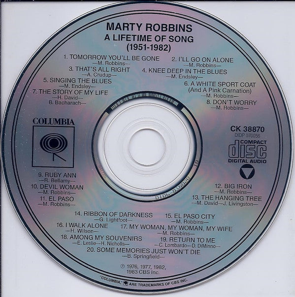 Marty Robbins : A Lifetime Of Song 1951-1982 (CD, Comp, RE)