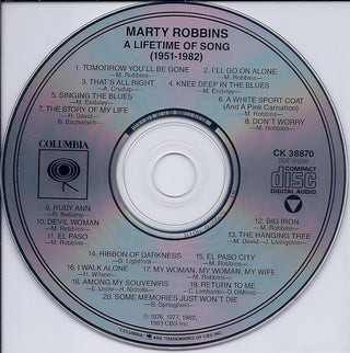 Marty Robbins : A Lifetime Of Song 1951-1982 (CD, Comp, RE)