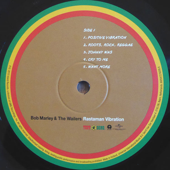 Bob Marley & The Wailers : Rastaman Vibration (LP,Album,Reissue,Remastered)