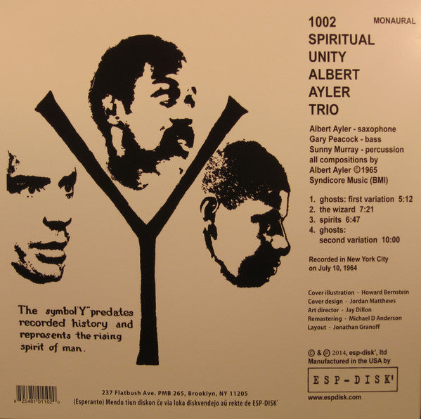 Albert Ayler Trio : Spiritual Unity (LP,Album,Reissue,Mono)