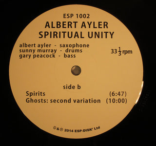 Albert Ayler Trio : Spiritual Unity (LP,Album,Reissue,Mono)