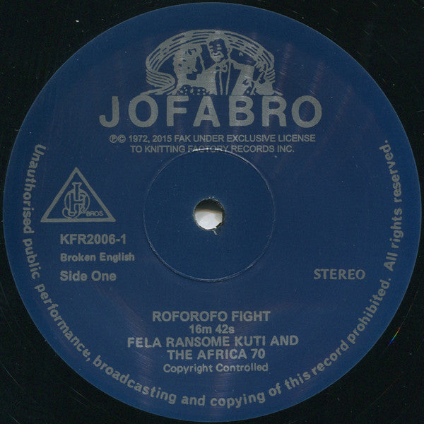 Fela Kuti : Roforofo Fight (LP,Album,Reissue,Stereo)