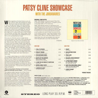 Patsy Cline : Showcase With The Jordanaires (LP,Album,Reissue,Remastered,Stereo)