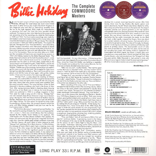 Billie Holiday : The Complete Commodore Masters (LP,Compilation,Special Edition)