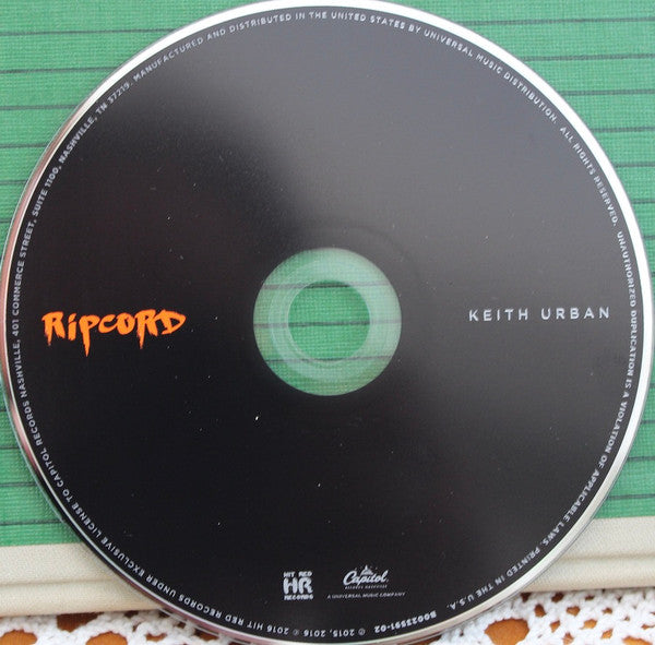 Keith Urban : Ripcord (CD, Album)