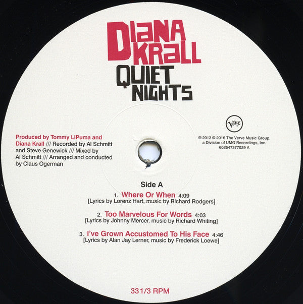 Diana Krall : Quiet Nights (2xLP, Album, 180)