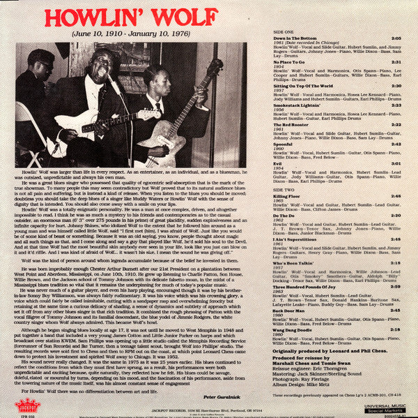 Howlin' Wolf : His Greatest Sides, Volume One (LP,Compilation,Limited Edition,Reissue)