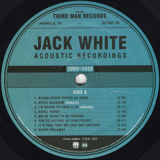 Jack White (2) : Acoustic Recordings 1998-2016 (2xLP, Album, RM, 180)