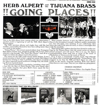 Herb Alpert & The Tijuana Brass : !!Going Places!! (LP,Album,Reissue,Remastered,Stereo)