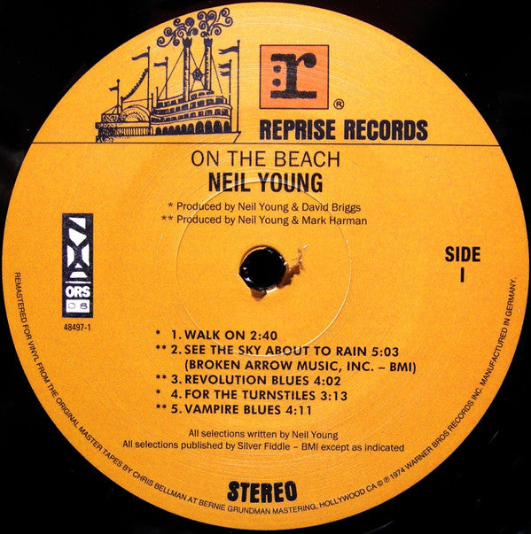 Neil Young : On The Beach (LP,Album,Reissue,Remastered,Stereo)