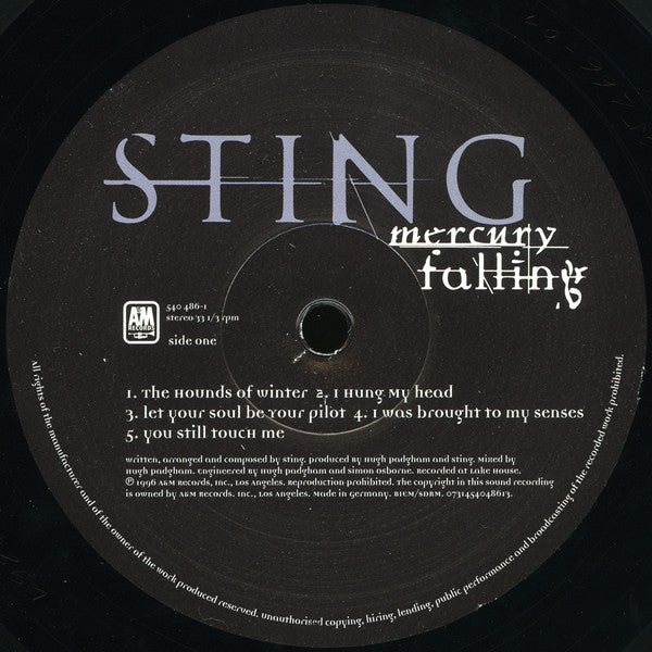 Sting : Mercury Falling (LP,Album,Reissue,Stereo)