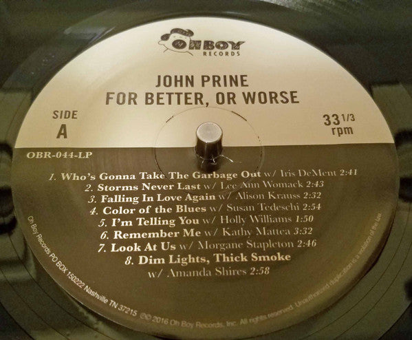 John Prine : For Better, Or Worse (LP)