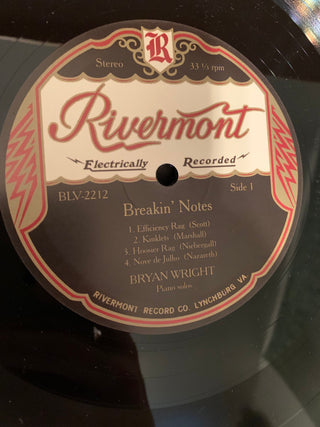 Bryan Wright (3) : Breakin' Notes (Ragtime And Novelty Piano Solos) (LP,Album,Stereo)