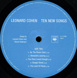 Leonard Cohen : Ten New Songs (LP, Album, RE, RM, 180)