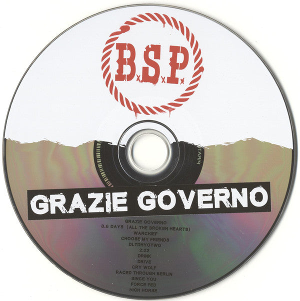 The Bar Stool Preachers :  Grazie Governo  (CD, Album)