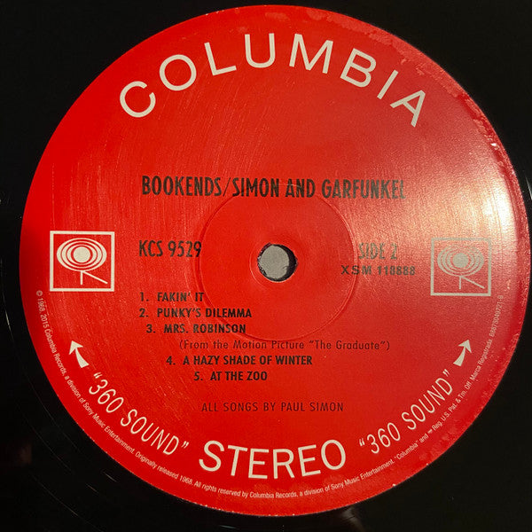 Simon & Garfunkel : Bookends (LP, Album, RE)