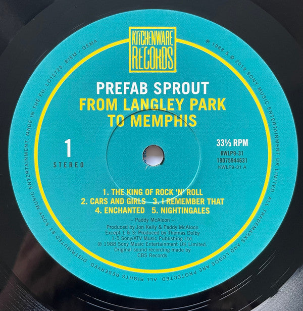 Prefab Sprout : From Langley Park To Memphis (LP, Album, RE, RM, 180)