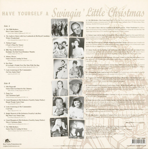 Various : Have Yourself A Swingin' Little Christmas  (14 Jazz And R&B Chestnuts For Your Holiday Season) (LP, Comp, Gre)
