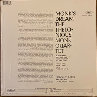 The Thelonious Monk Quartet : Monk's Dream (LP, Album, RE, Blu)