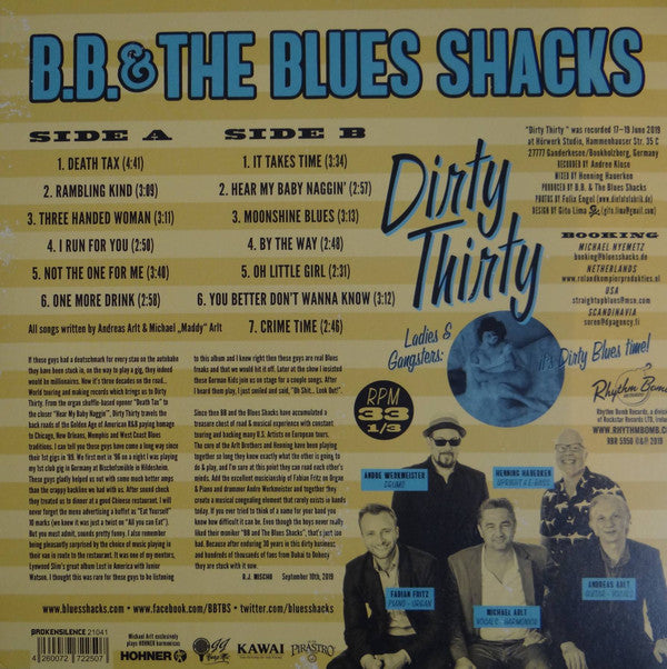 B.B. & The Blues Shacks : Dirty Thirty (30 Years Of Blues Since 1989) (LP, Album)