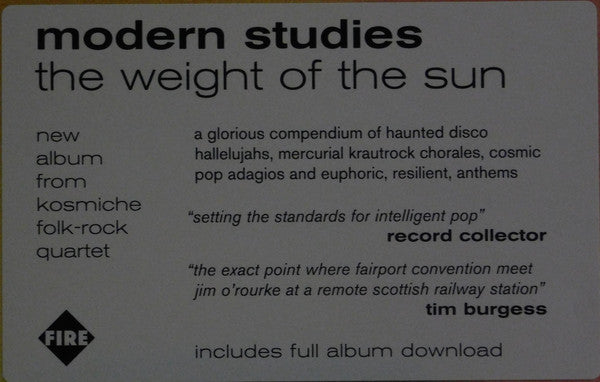 Modern Studies : The Weight Of The Sun (LP, Album)